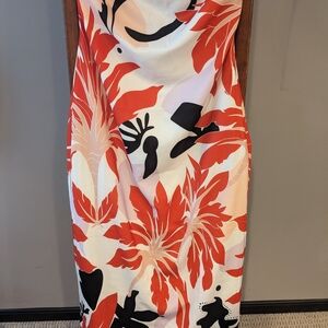 Commense- Floral Print Women's Strapless Maxi Dress